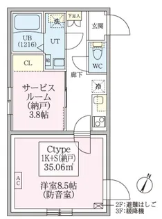防音マンション スカイラシクラス田園調布本町【2階】の間取り