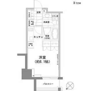 パークハビオ渋谷【11階】の間取り