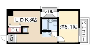 ラ・ペール一番館【6階】の間取り