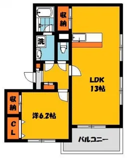 サニースクエア【1階】の間取り