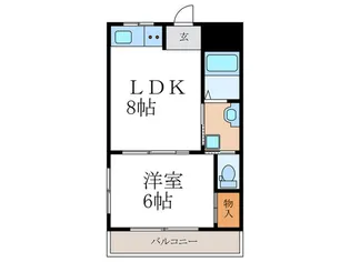 ヴィラ白川山手【1階】の間取り