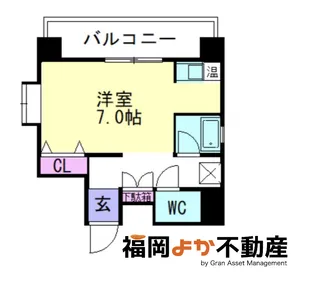 サンコーポ別府【6階】の間取り