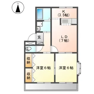 クレストール山王【2階】の間取り