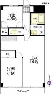 メゾンベルファーレ【4階】の間取り