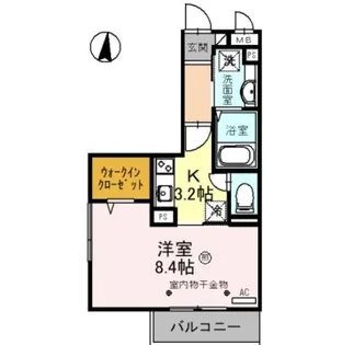 クラン スルー【2階】の間取り