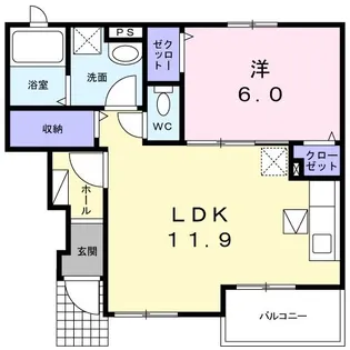 東京KSニューレジデンス【1階】の間取り