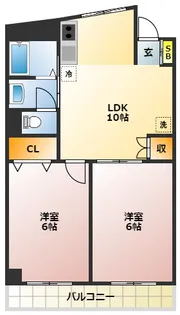 三高・徳丸パークハイツ【3階】の間取り