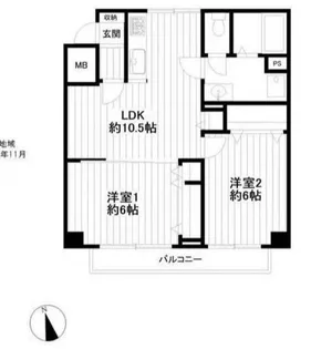 グレイスマンション【4階】の間取り