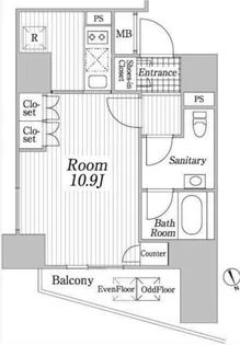 コートヒルズ広尾南【8階】の間取り