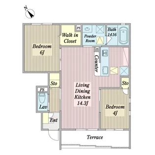 ファイン・アーツ【1階】の間取り