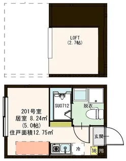 ケルシュージュ【2階】の間取り