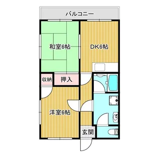 ベルメゾンK【2階】の間取り