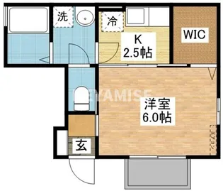 フォンティーヌ若葉【1階】の間取り