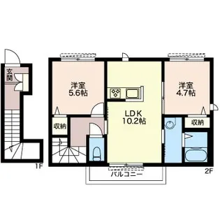 モントシャイン落合【2階】の間取り