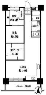 亀戸2丁目団地 9号棟【2階】の間取り
