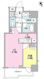 クオリア千代田御茶ノ水【12階】の間取り