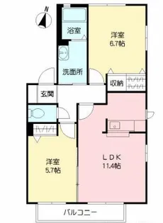 セピアコート I【2階】の間取り