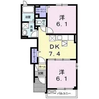 レバンテB【1階】の間取り