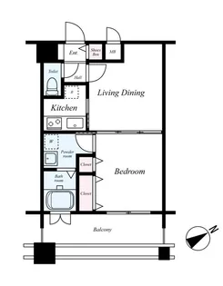 エンクレスト中呉服【13階】の間取り