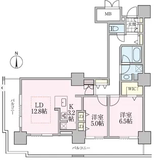 ロイヤルパークスタワー南千住【9階】の間取り