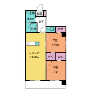 さんぶらいと本通り【7階】の間取り