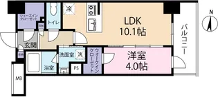 バウスステージ大濠【2階】の間取り