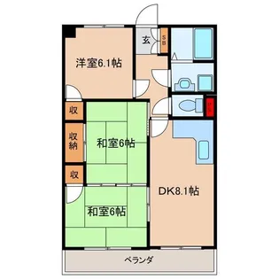 ハイツメロディ【4階】の間取り