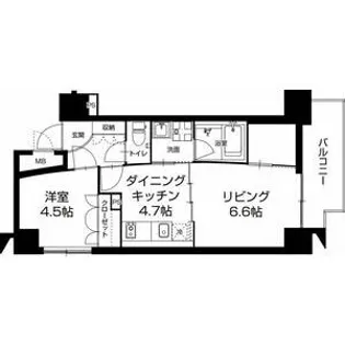 URBAN FLATS中之島【8階】の間取り
