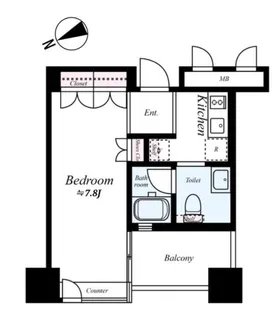 ザ・タワー芝浦【10階】の間取り