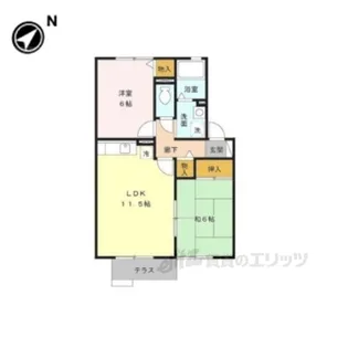 サニードゥウェリング2【2階】の間取り