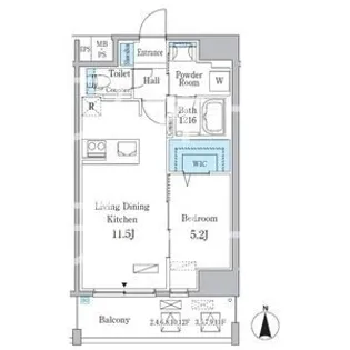 アリエッタNagoya【2階】の間取り