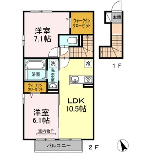 ルミエール II【2階】の間取り
