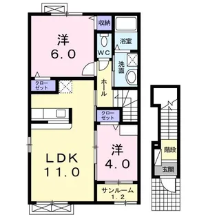 アバンツァート・カーサ【2階】の間取り