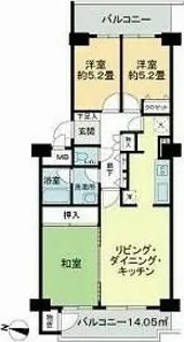 藤和すずかけ台ハイタウン【10階】の間取り