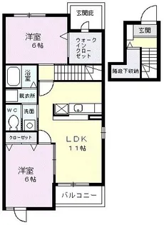 グレイスコート【2階】の間取り