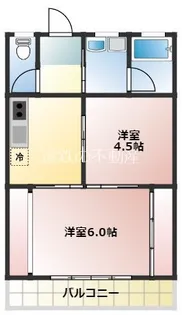 美松コーポ【1階】の間取り