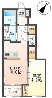 ルミーナ開成【1階】の間取り