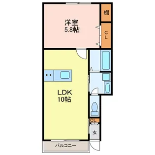 ピース・マイグリッドB棟【1階】の間取り