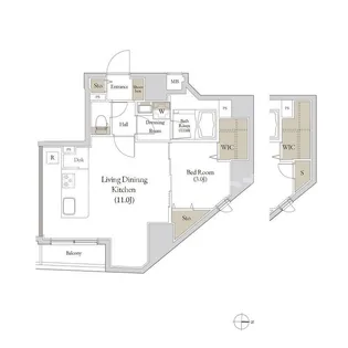 Log入谷【12階】の間取り