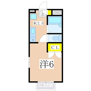 ハイツサンサン【1階】の間取り
