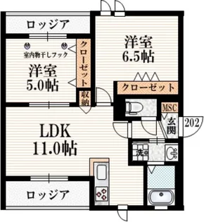 サン・アリビオ【2階】の間取り