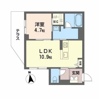 シャーメゾン上野【1階】の間取り