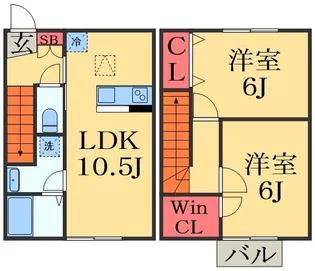 トレジオン小仲台【2階】の間取り