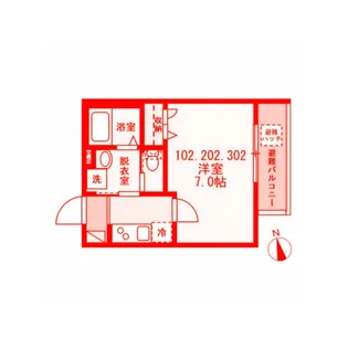 ベイルーム横須賀衣笠フロント【3階】の間取り