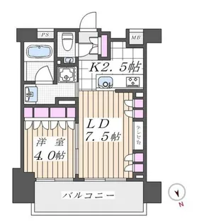 ライオンズ麻布十番スペリア【10階】の間取り