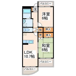 モンルポ【2階】の間取り