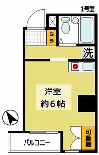 グランマーレ早稲田【6階】の間取り