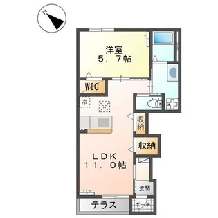 グラン エース【1階】の間取り