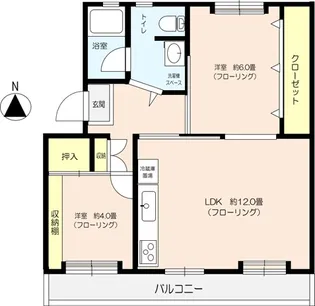 高洲第一団地【5階】の間取り