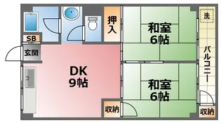 若草ハイツ【1階】の間取り